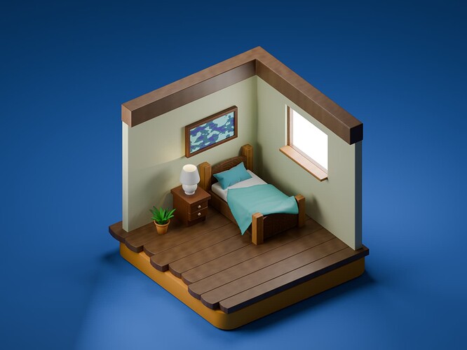 Isometric Room-Render