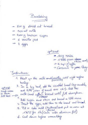 Bodding Recipe