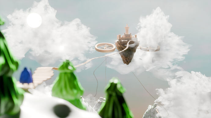 WC Castle in the sky render