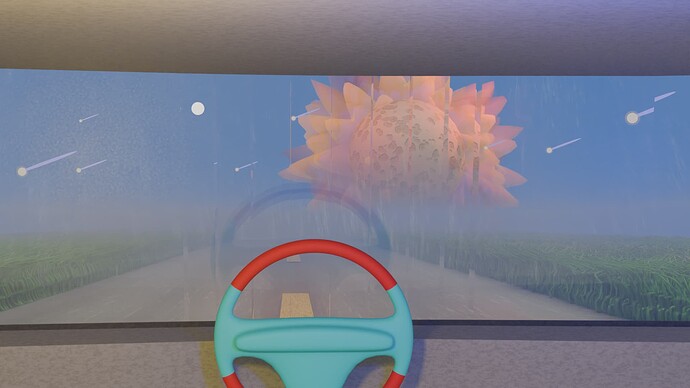 HOP looking out the car