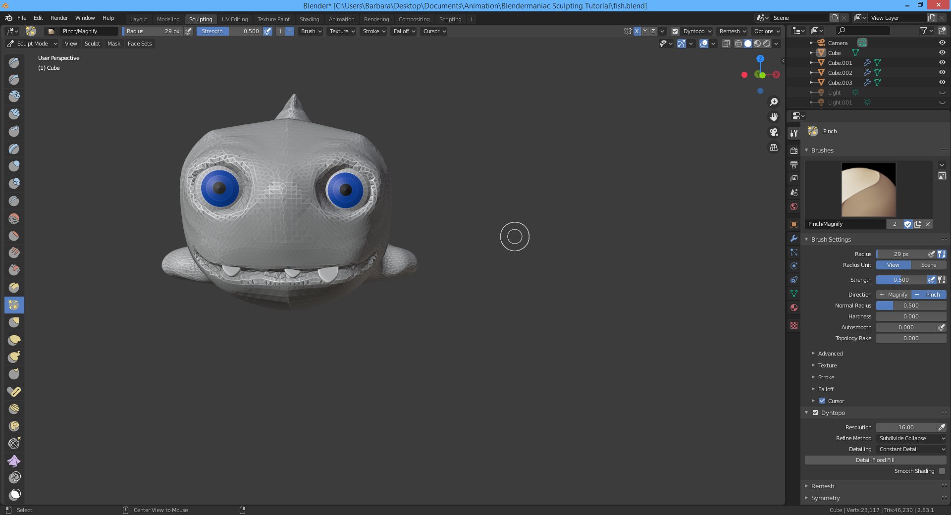 Sculpting Tutorial Fish Works In Progress Blendermania3d Sculpting Tutorial Fish Works In Progress Blendermania3d